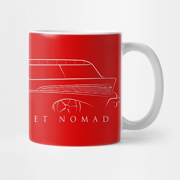 1957 Chevy Nomad - profile stencil, white by mal_photography